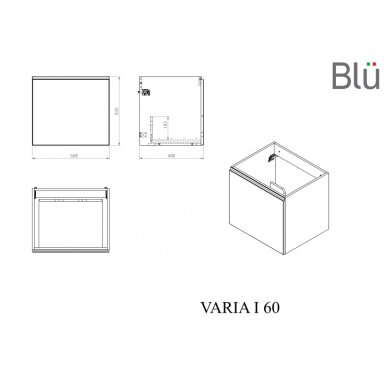 Spintelė su praustuvu Blu VARIA 1200