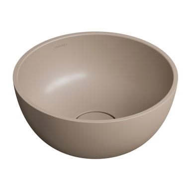 Kopų smėlio matinis pastatomas akmens masės praustuvas Omnires SHELL M+ ø35cm SHELL350UNDB Kopų smėlio matinis pastatomas akmens masės praustuvas Omnires SHELL M+ ø35cm SHELL350UNDB