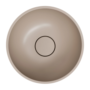 Kopų smėlio matinis pastatomas akmens masės praustuvas Omnires SHELL M+ ø35cm SHELL350UNDB Kopų smėlio matinis pastatomas akmens masės praustuvas Omnires SHELL M+ ø35cm SHELL350UNDB