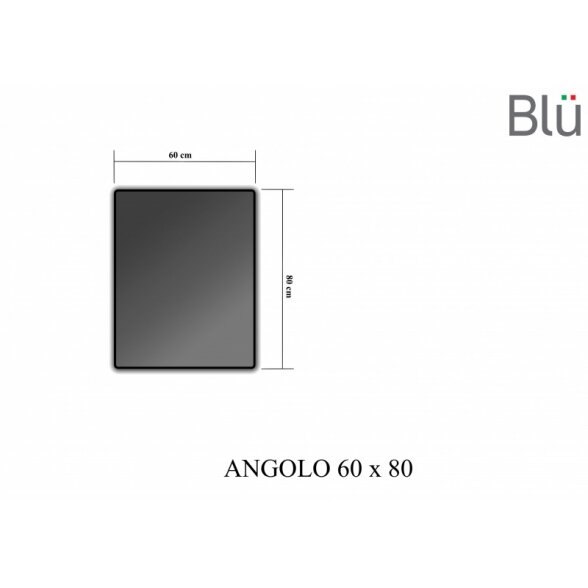 Veidrodis BLU ANGOLO su LED apšvietimu 600 2