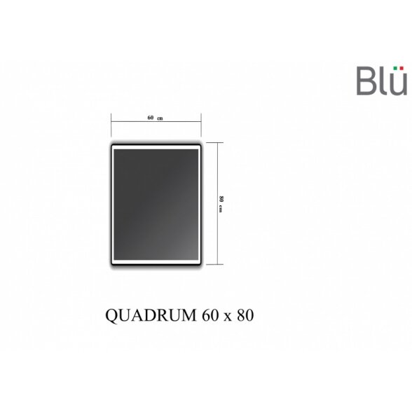 Veidrodis Blu QUADRUM su LED apšvietimu 1
