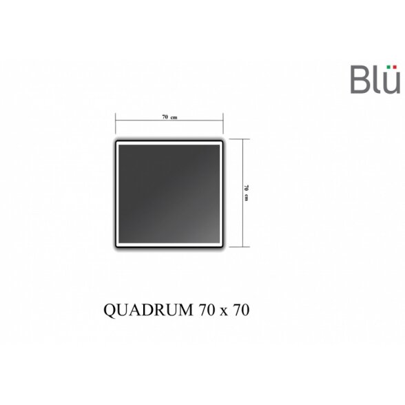 Veidrodis Blu QUADRUM su LED apšvietimu 2