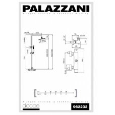 Настенный душевой комплект с термостатом MIMO 3, Palazzani