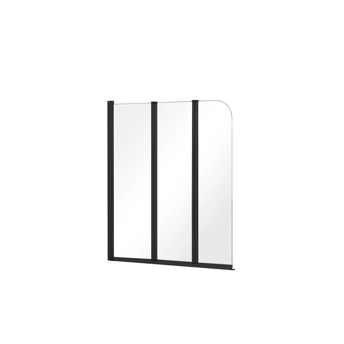 Стеклянная шторка для ванны Besco Prime III 120×140, черная матовая