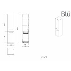 Vonios baldų komplektas Blu JESI 600