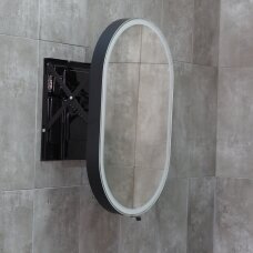 Выдвижное зеркало для ванной комнаты Gol. Miior Black