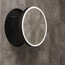 Vonios kambario veidrodis Inn Miior juodos spalvos (atitraukiamas)
