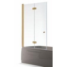 Vonios sienelė Brasta Glass BERTA aukso spalvos profiliu