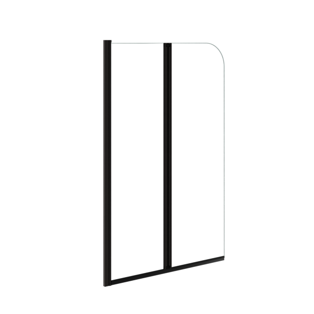 Стеклянная шторка для ванны Besco Prime III 120×140, черная матовая 3